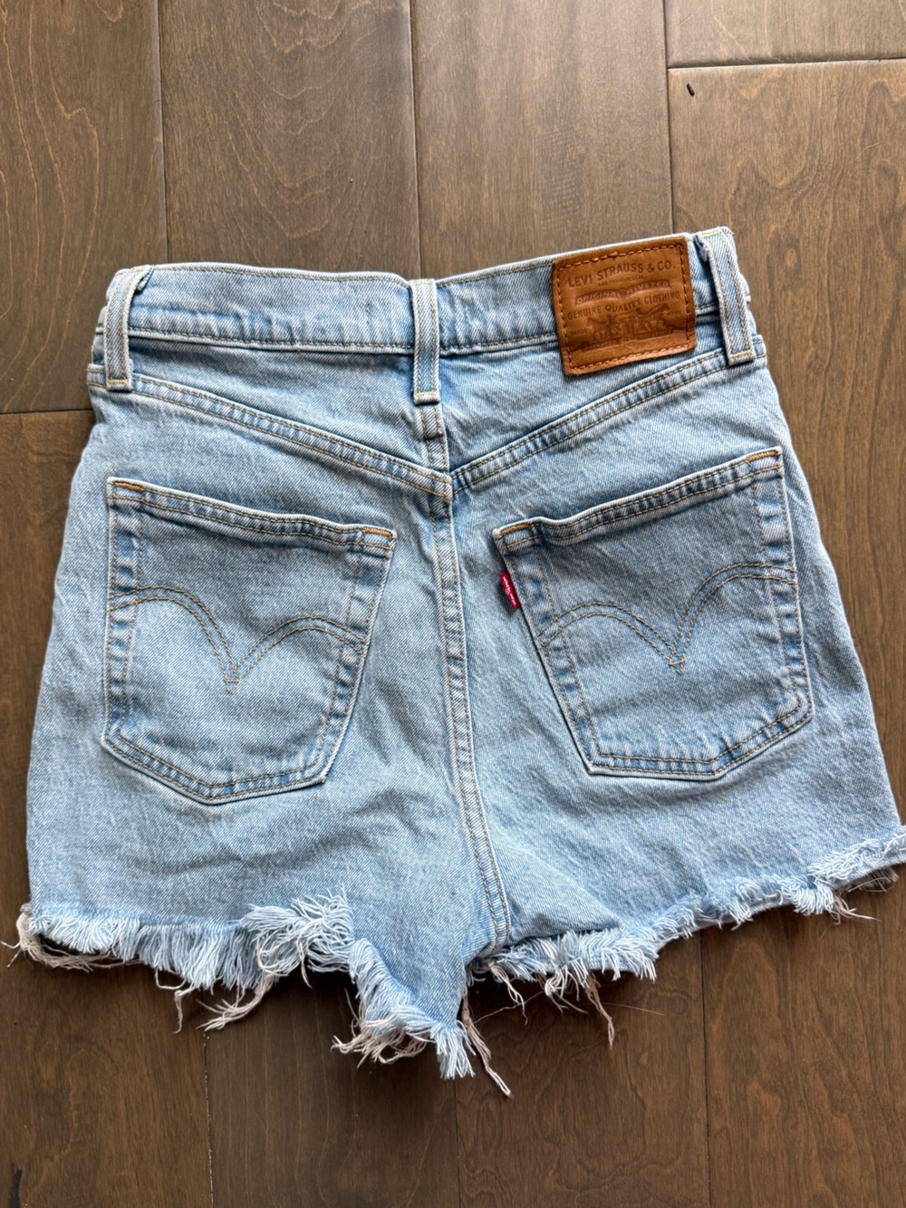 Levi's Light Blue Distressed Cutoff Denim Shorts